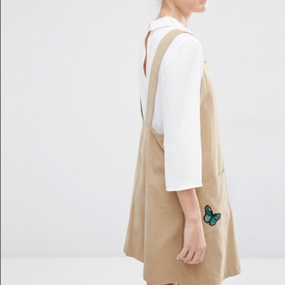 Reclaimed vintage butterfly pinafore dress